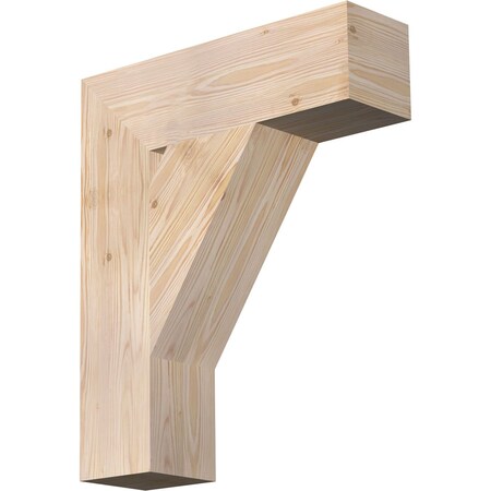 Ekena Millwork Traditional Block Smooth Bracket, Douglas Fir, 5 1/2"W x 20"D x 24"H BKT06X20X24TRA05SDF